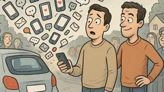 Witz: Auf dem Auto: „Suche Frau“