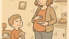 Witz: Dick, dünn, Krach—Kind sagt: Mama
